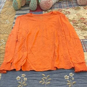 Belle by Kim Gravel Bright Orange Blouse